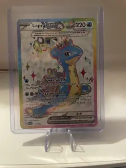 Pokemon Lapras Secret Rare Full Art Holo Sv07: Stellar Crown 158/142 HP 220 Card - Image 2