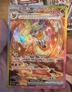 Pokemon TCG Flareon EX Prismatic Evolutions Card 146/131 Sir Illustration Rare - Image 1