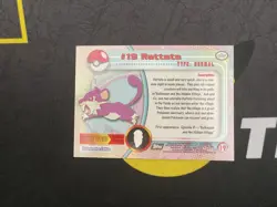 TOPPS TV Animation Edition Series 1 HOLO SUNRAYS POKEMON CARD #19 RATTATA Rare - Image 2