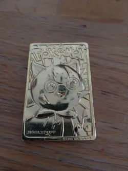 Jigglypuff 1999 Pokemon 23K Gold Plated Burger King Nintendo Trading Card - Image 3