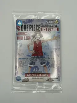 One Piece Monkey D. Luffy College Basketball SEALED Promo Card RUTGERS - Image 1