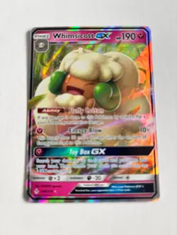Whimsicott GX 140/214 Ultra Rare SM Unbroken Bonds Pokemon Card NM Condition - Image 1