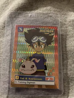 1 Tai & Koromon #4 Digimon 1999 Foil Prism Card - Image 1