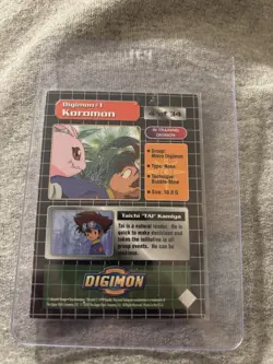1 Tai & Koromon #4 Digimon 1999 Foil Prism Card - Image 2