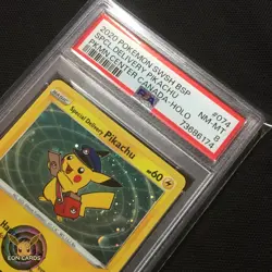 Special Delivery Pikachu SWSH074 (PSA 8 NM/MINT) Black Star PROMO Pokemon Cards - Image 3