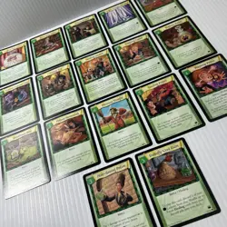 Harry Potter TCG Adventures at Hogwarts Lot 17 Cards 2002 Green Wizards/4j-M - Image 1