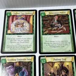 Harry Potter TCG Adventures at Hogwarts Lot 17 Cards 2002 Green Wizards/4j-M - Image 2