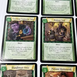Harry Potter TCG Adventures at Hogwarts Lot 17 Cards 2002 Green Wizards/4j-M - Image 5