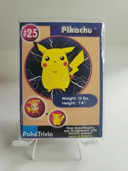 Pikachu Rare 1999 Mewtwo Strikes Back Pokemon Card- Burger King Master Trainer - Image 1