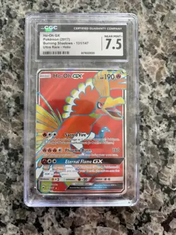 Ho-Oh GX Full Art Holo Card 131/147 Sm-Burning Shadows Pokemon TCG card CGC 7.5 - Image 1