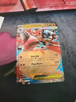 Mega Lucario EX Pokemon Prize Pack 077/132 Promo Card Near Mint NM - Image 1