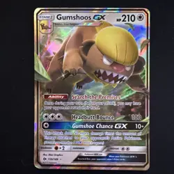 Pokemon Gumshoos GX TCG Sun & Moon Holo Ultra Rare Card 110/149 - Image 1