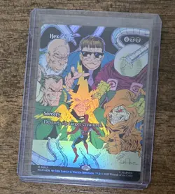 Hex 0017 Borderless FOIL Spider Man MTG Magic The Gathering Card NM - Image 1