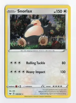 Snorlax 140/202 Cosmos Holo Foil Sword Shield SWSH Promo Pokemon Card TCG LP/NM - Image 1