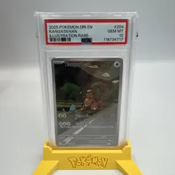 2025 POKEMON DRI EN-DESTINED RIVALS ILLUSTRATION RARE #204 KANGASKHAN PSA 10 - Image 1