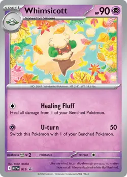 Whimsicott (Cosmos Holo) Promo ME: Mega Evolution Promo 019 NM Holofoil Pokemon - Image 1