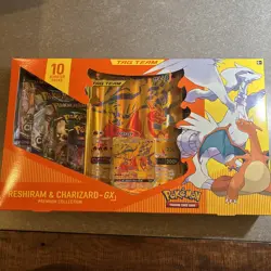 POKEMON Reshiram & Charizard GX Tag Team Premium Collection Box Sealed - Image 1