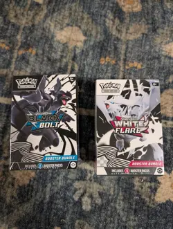 Pokemon Black Bolt +White Flare Booster Bundle Box Zekrom Reshiram - New Sealed - Image 1