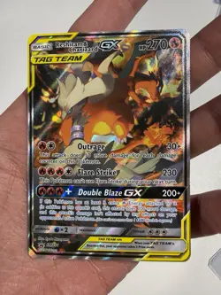 Reshiram & Charizard GX SM201 Black Star Promo Tag Team Pokemon Card NM Mint - Image 1