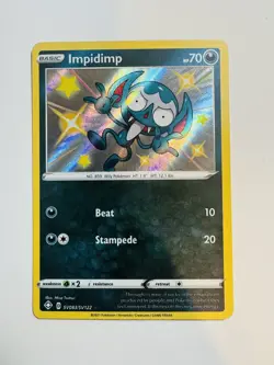Impidimp SV083/SV122 Shiny Holo Rare Shining Fates Pokemon TCG - Image 1