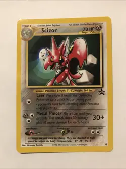 Scizor Black Star Promo 33 Near Mint Pokemon NM Vintage WOTC Wizards - Image 1