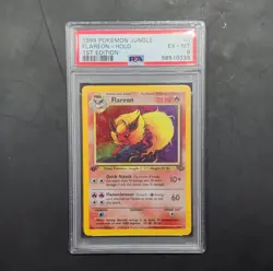 1999 Pokemon TCG Jungle Flareon 1st Edition Holo Rare PSA 6 03/64 - Image 1
