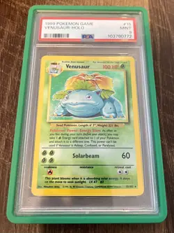1999 POKEMON BASE SET UNLIMITED #15 VENUSAUR-HOLO PSA 9 (with slab holder) - Image 3