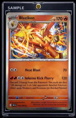 Blaziken 042/182 Rare | Pokemon TCG Sv10: Destined Rivals — Holo NM - Image 1