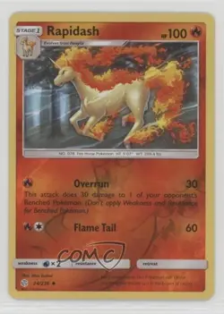 Rapidash Reverse Foil Pokemon Sun & Moon Cosmic Eclipse #24 - Image 1