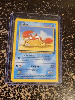 Pokemon TCG Krabby Fossil 51/62 Regular Unlimited Common - Image 1