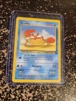 Pokemon TCG Krabby Fossil 51/62 Regular Unlimited Common - Image 3