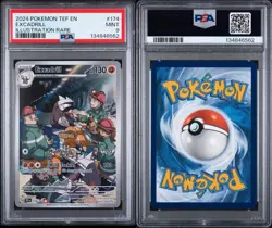 PSA 9 2024 POKEMON TEF EN-TEMPORAL FORCES | ILLUSTRATION RARE EXCADRILL 174 - Image 3