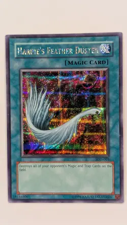 Yugioh Harpie’s Feather Duster SDD-003 Secret Rare – LP - Image 1