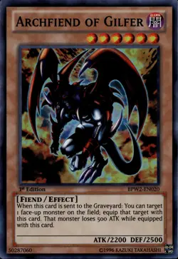 Yu-Gi-Oh! Archfiend of Gilfer Super Rare BPW2-EN020 - Image 1