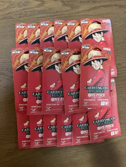 Lot of 17 One Piece OP-13 Carrying On His Will - Sleeved Booster Pack English. - Image 1