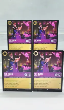 Disney Lorcana The Queen - Hateful Rival 57/204 4 Cards Playset Into the Inkland - Image 1