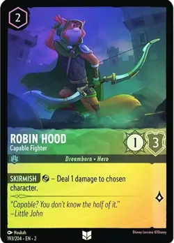 Robin Hood Capable Fighter 193/204 Cold Foil Rise Of The Floodborn Lorcana - Image 1