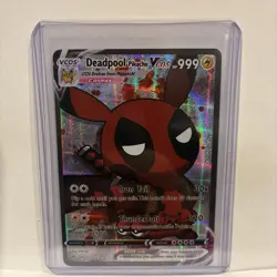 Deadpool Pikachu VCos Cute Kawaii Fan Art Card - Image 1