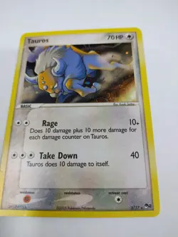 Mint/Nm Tauros 5/17 Holo Rare POP Series 5 Promo Pokemon Card Invest - Image 1