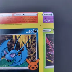 Pokemon NFC Error Miscut Card Zubat 103/195 Trick Or Trade BOOster 2023 - Image 5