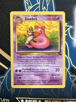 Slowbro 43/62 Uncommon Fossil Pokemon Card D3 - Image 1