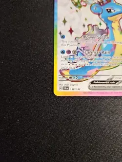 Pokemon Stellar Crown TCG Lapras EX Full Art Ultra Rare Holo Card 158/142 - Image 5