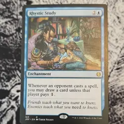 Wizards of the Coast Rhystic Study Jumpstart Rare Blue Enchantment Card 169 - Image 1