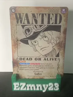Sabo OP13-120 SP Wanted Poster Alternate Art One Piece Card English Carrying On - Image 1