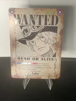 Sabo OP13-120 SP Wanted Poster Alternate Art One Piece Card English Carrying On - Image 2