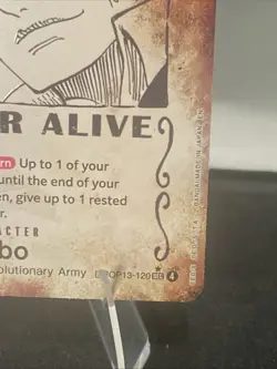 Sabo OP13-120 SP Wanted Poster Alternate Art One Piece Card English Carrying On - Image 3