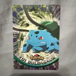 Bulbasaur #01 Topps TV Animation Edition Black Label Pokemon Card - Image 2