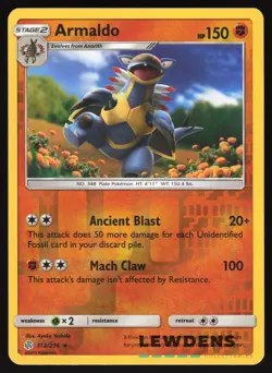 Armaldo - 112/236 - Reverse Holo Rare - Cosmic Eclipse - Pokemon Card - Image 1