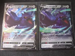 CORVIKNIGHT V 2-CARD LOT 2022 Pokemon Sword and Shield Black Star Promo #SWSH200 - Image 1