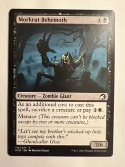 MTG Innistrad Midnight Morkrut Behemoth 114/277 Magic the Gathering Card NM - Image 1